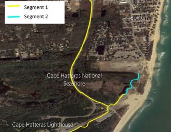 Proposed National Park Service multi-use path at Hatteras Lighthouse. Proposed National Park Service multi-use path at Hatteras Lighthouse.