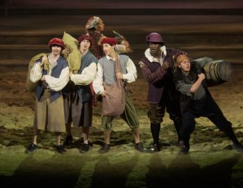 Towns people getting ready to board the ship for Roanoke Island. Towns people getting ready to board the ship for Roanoke Island.