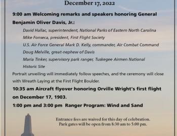Wright Brothers December 17, 2022 events.