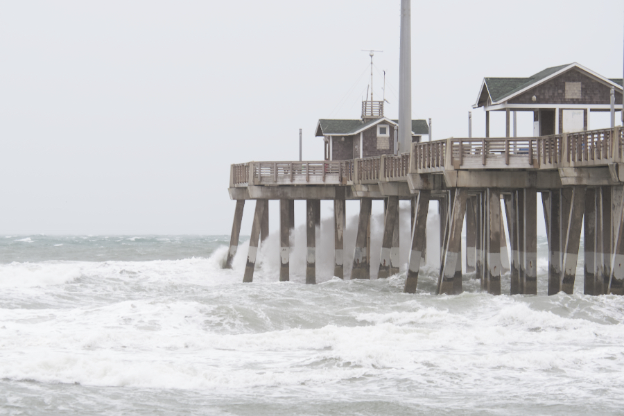 Jennette's Pier in an April nor'easter. Jennette's Pier in an April nor'easter.