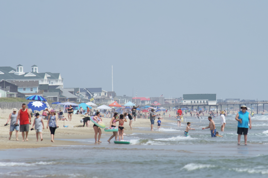 A June beach scene in Kitty Hawk. A June beach scene in Kitty Hawk.