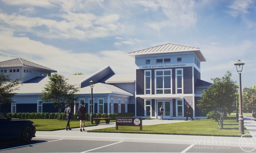 A rendering of the proposed new Kitty Hawk police building. A rendering of the proposed new Kitty Hawk police building.